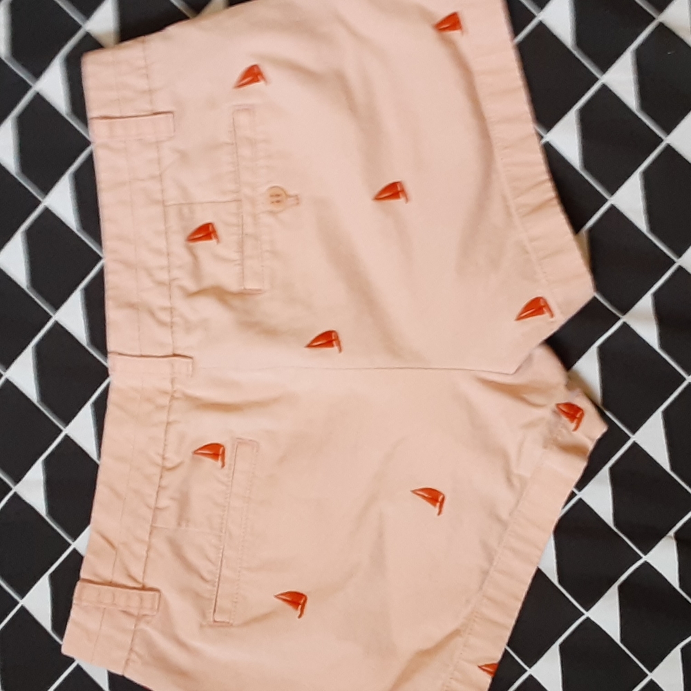 J.crew  peach shorts with sailboats , size 10 - Picture 8 of 8